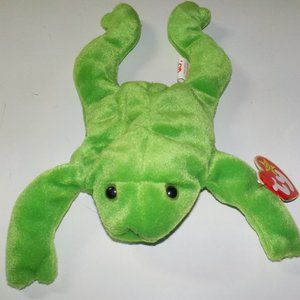 TY Beanie Babies “Legs” Green Frog, New With Tags, Style 4020, RARE
